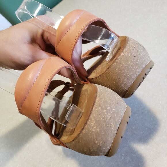 Taos Trulie Braided Cork Leather Sandal PINK Size EU 38 / US 8-8.5 - Picture 6 of 8